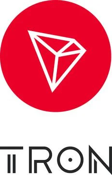 Cryptocurrency Tron simple logo concept Stock Illustration