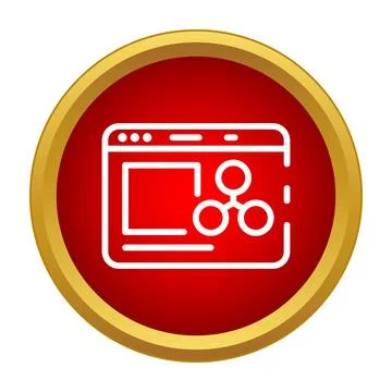 Cryptocurrency web browser displaying digital currency symbol icon Stock Illustration