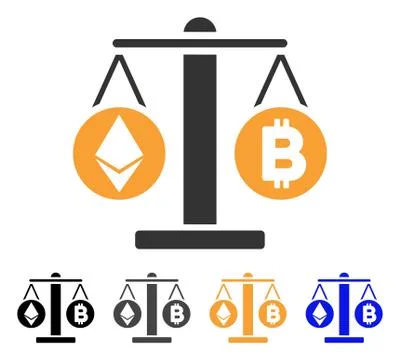 Cryptocurrency Weight Vector Icon Stockillustratie
