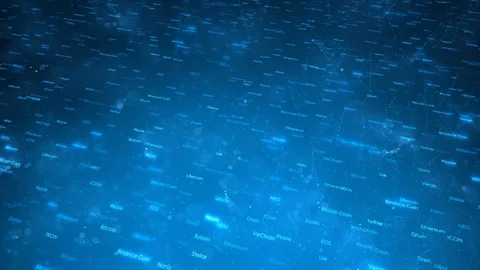 Cryptocurrency word cloud copy space animation Vídeo Stock 125951421