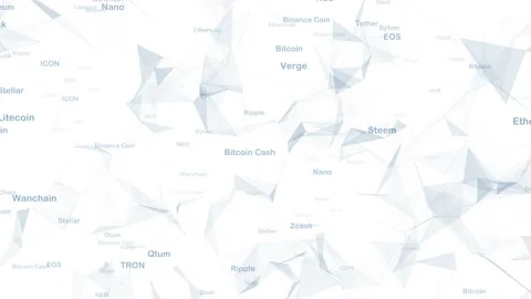 Cryptocurrency word cloud on white background Видео 133122333
