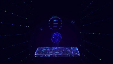 Cryptocurrency world Stock Footage 127619907