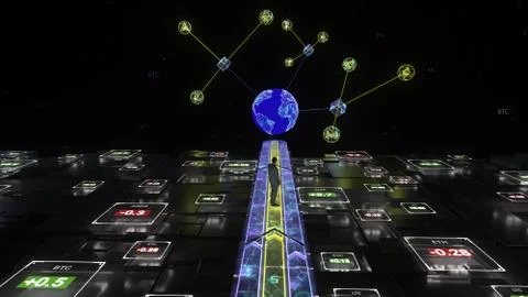 Cryptocurrency world Stock Illustration