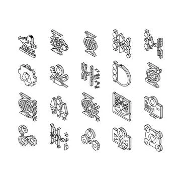 Cryptogenetics dna gene helix isometric icons set vector イラスト素材