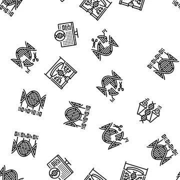 Cryptogenetics dna gene helix seamless pattern vector イラスト素材