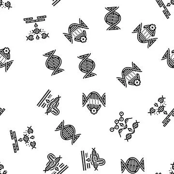 Cryptogenetics dna gene helix seamless pattern vector イラスト素材