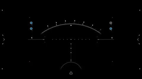 Cryptographic Code Matrix Decryption Screen HUD Graphic Backdrop with Digita 库存影片 343533073