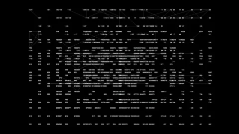 Cryptographic Matrix Data Cloud for Artificial Intelligence and Stock Algorithms Stock Footage 337763033