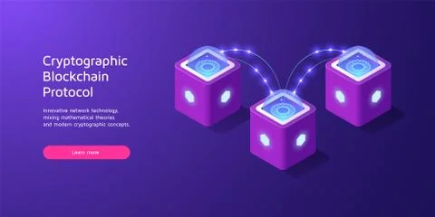 Cryptographic protocol of Data exchange Ilustração Stock