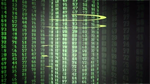 Cryptography and block chain. Visualization of processing, accumulation, storage Stock Footage 80211764