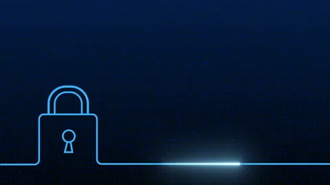 Cryptography and Data Encryption Video Animated Background Stock Footage 345291580