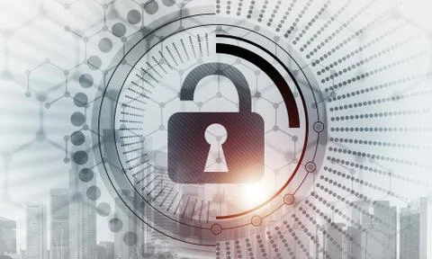 Cryptography and encryption algorithm concept Foto stock