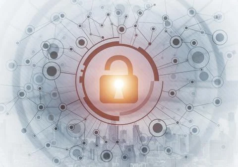 Cryptography and encryption algorithm concept Stock Photos