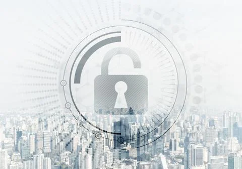 Cryptography and encryption algorithm concept Stock Photos