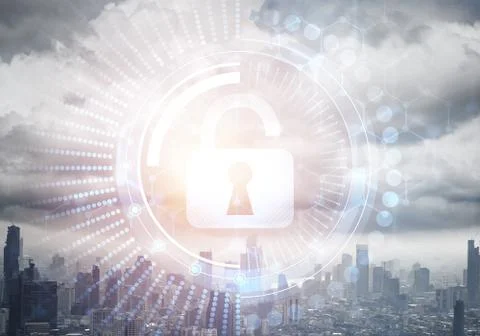 Cryptography and encryption algorithm concept 写真素材