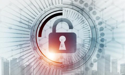 Cryptography and encryption algorithm concept Stock Photos