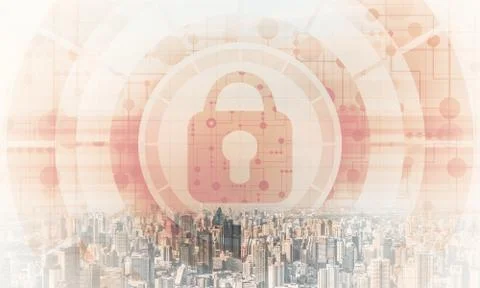 Cryptography and encryption algorithm concept Stock Photos