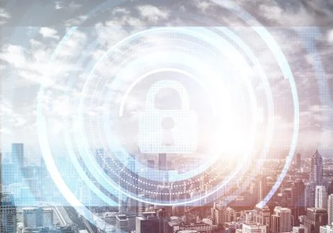 Cryptography and encryption algorithm concept Stock Photos