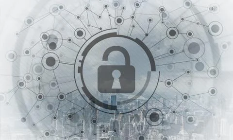 Cryptography and encryption algorithm concept Foto stock