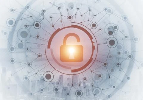 Cryptography and encryption algorithm concept Stock Photos