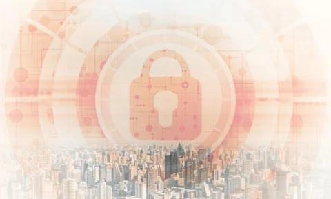 Cryptography and encryption algorithm concept Stock Photos