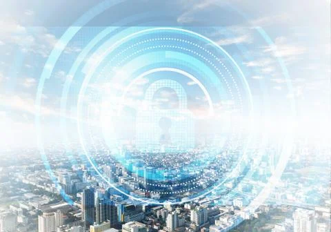 Cryptography and encryption algorithm concept Stock Photos