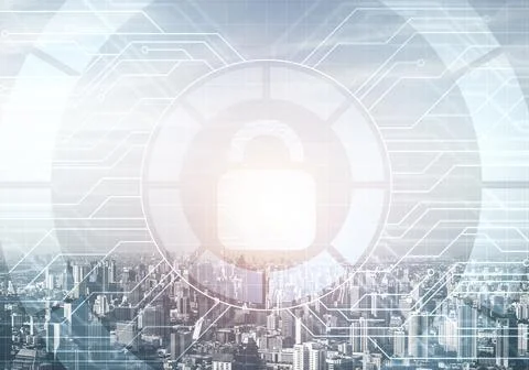 Cryptography and encryption algorithm concept 库存照片