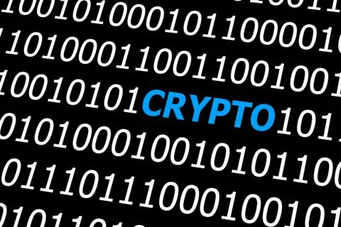Cryptography in binary code 스톡 사진