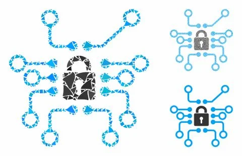 Cryptography Composition Icon of Joggly Elements イラスト素材