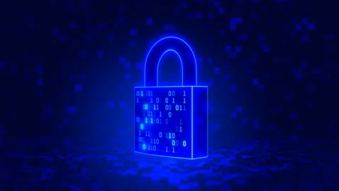 Cryptography concept. Data encryption. Data protection. Internet safety. Stock Footage 251796145