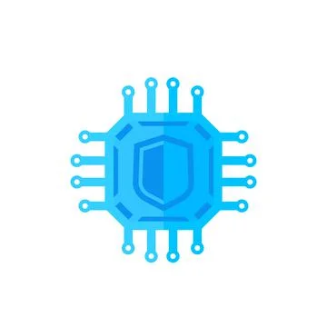 Cryptography, cyber security icon on white Stock Illustration