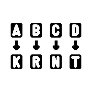 Cryptography math science education glyph icon vector illustration イラスト素材