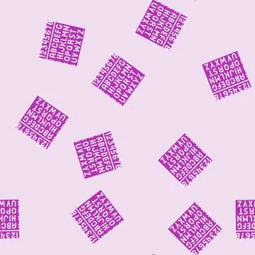 Cryptography math science education glyph seamless pattern Stock Illustration