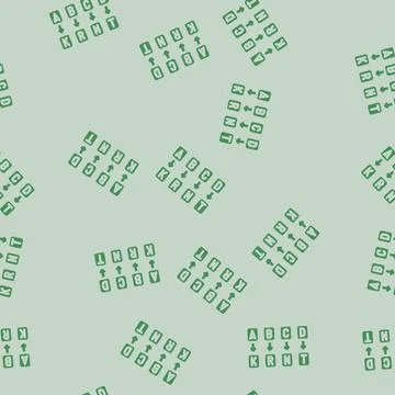 Cryptography math science education glyph vector seamless pattern Stock Illustration