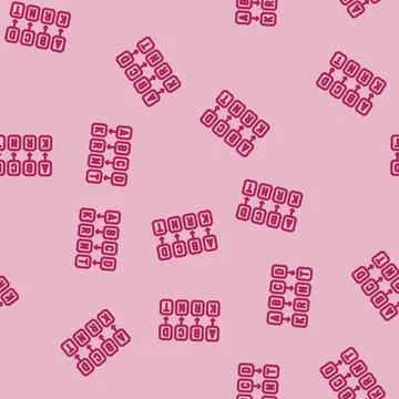 Cryptography math science education line vector seamless pattern Stock Illustration