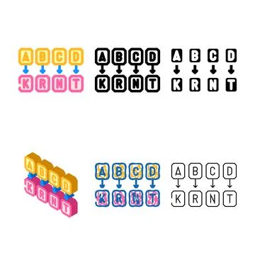Cryptography math science education series color icon vector 스톡 일러스트