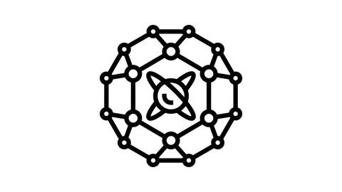 Cryptography quantum technology line icon animation Stock Footage 326130264