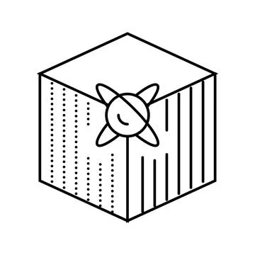 Cryptography quantum technology line icon vector illustration Stock Illustration