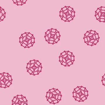 Cryptography quantum technology line seamless pattern Stock Illustration