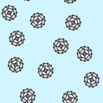 Cryptography quantum technology vector seamless pattern Stock Illustration