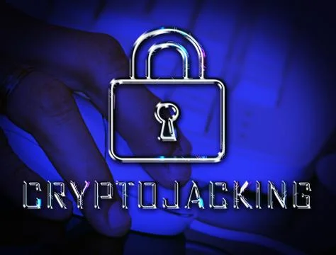 Cryptojacking Crypto Attack Digital Hijack 3d Illustration Stock Illustration