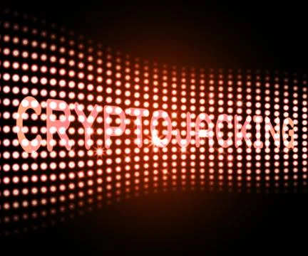 Cryptojacking Crypto Attack Digital Hijack 3d Illustration Stock Illustration