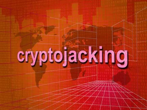Cryptojacking Crypto Attack Digital Hijack 3d Illustration Stock Illustration