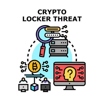 Cryptolocker threat creating digital security concern Stock Illustration