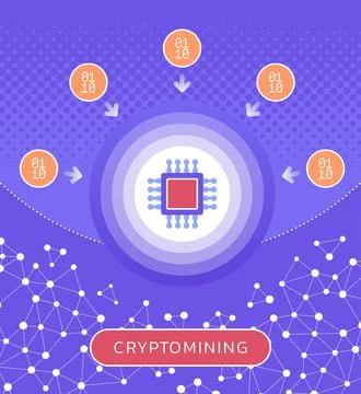 Cryptomining - Graphic Design Stock-Illustration