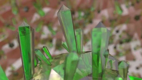 Cryptonite crystal from Crypton planet Stock Illustration