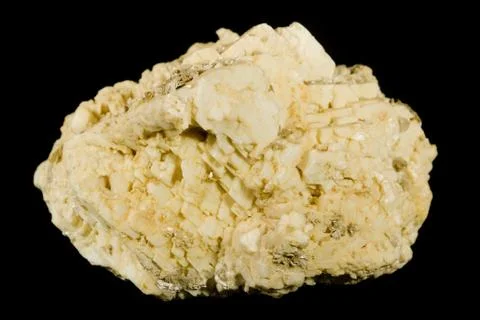 Crystal of albite from pegmatite Stock Photos