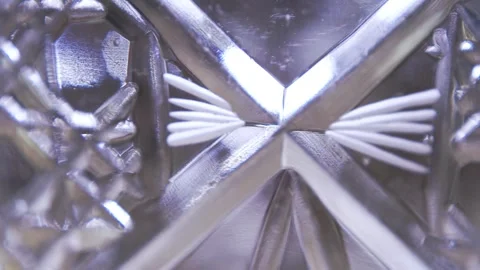 Crystal background. Close-up of the crystal vases texture Stock Footage 327442451