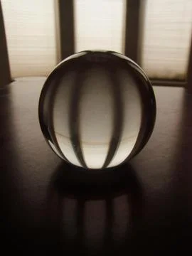Crystal Ball In The Dark 库存照片