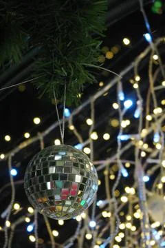 Crystal ball For decorating the Christmas tree Stock Photos